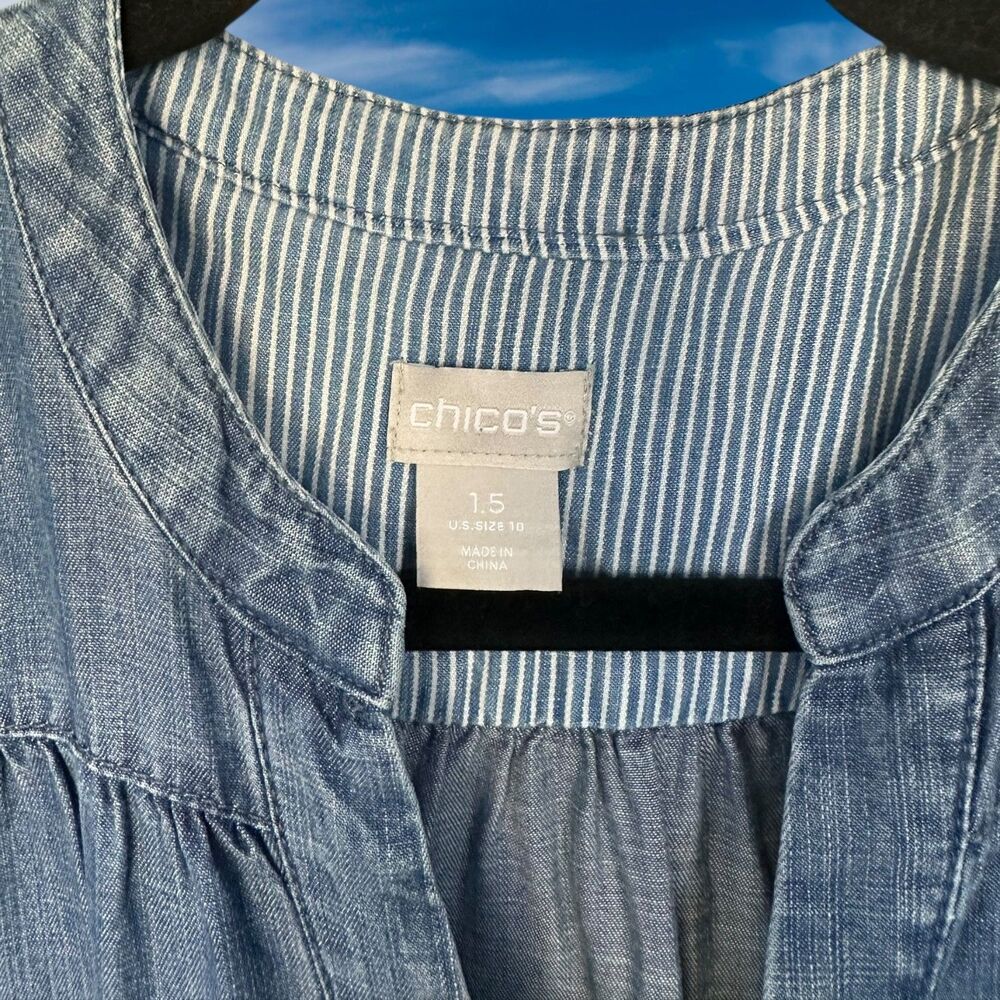 Chico's Blue Denim Maxi Dress - Picture 4 of 5
